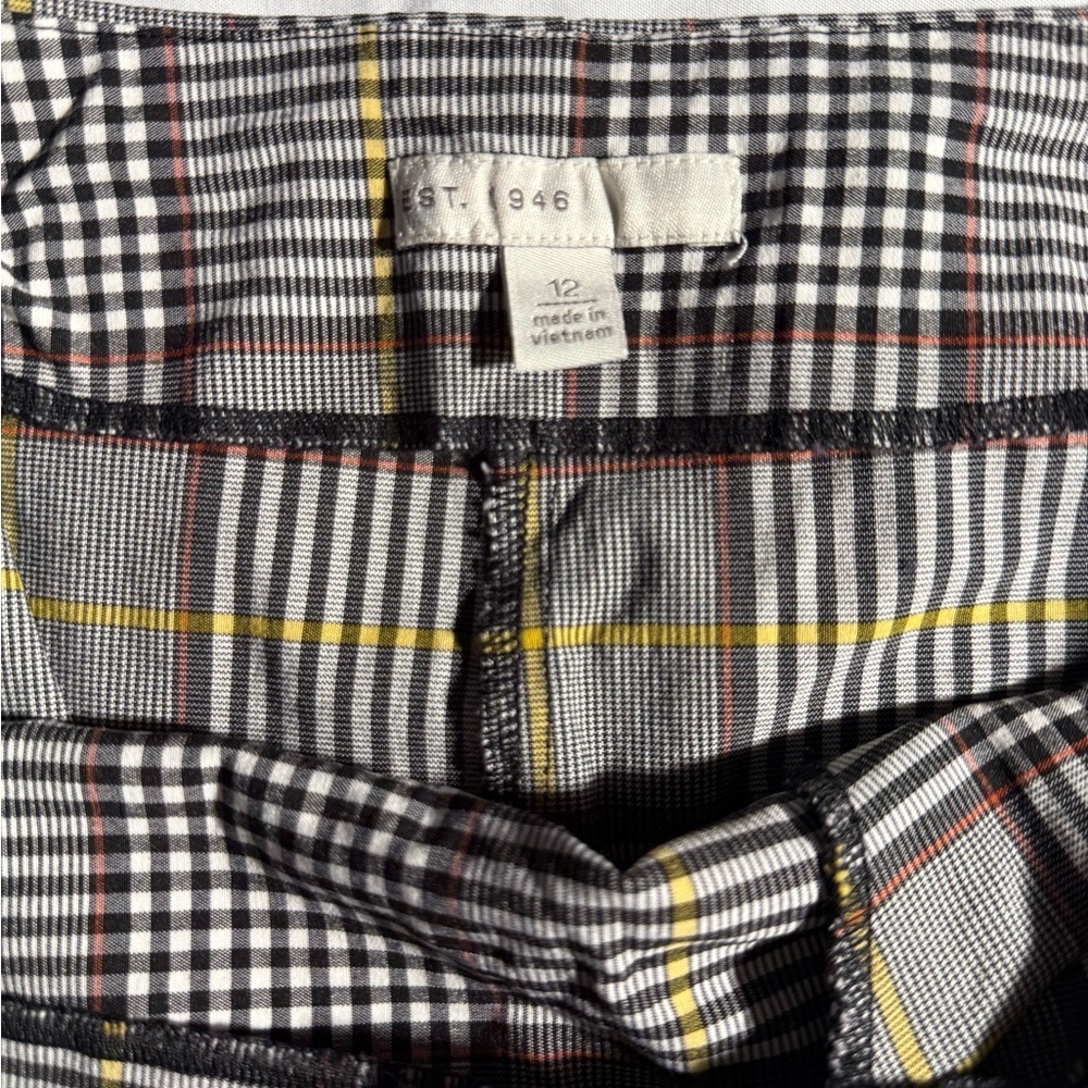 Est.1946 Plaid Midi Skirt | Size 12 | Waist with Bow | Soft Rayon - Picture 12 of 14